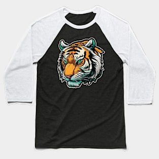 Tiger Design Vivid Colors Baseball T-Shirt